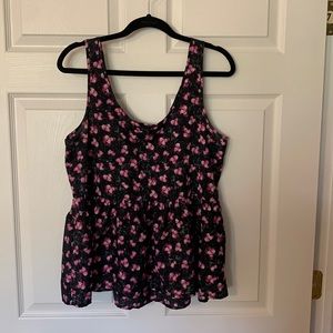 Floral tanked blouse